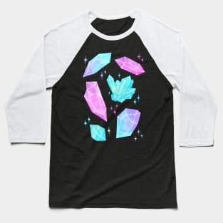 Pastel Watercolor Crystals | Nikury Baseball T-Shirt